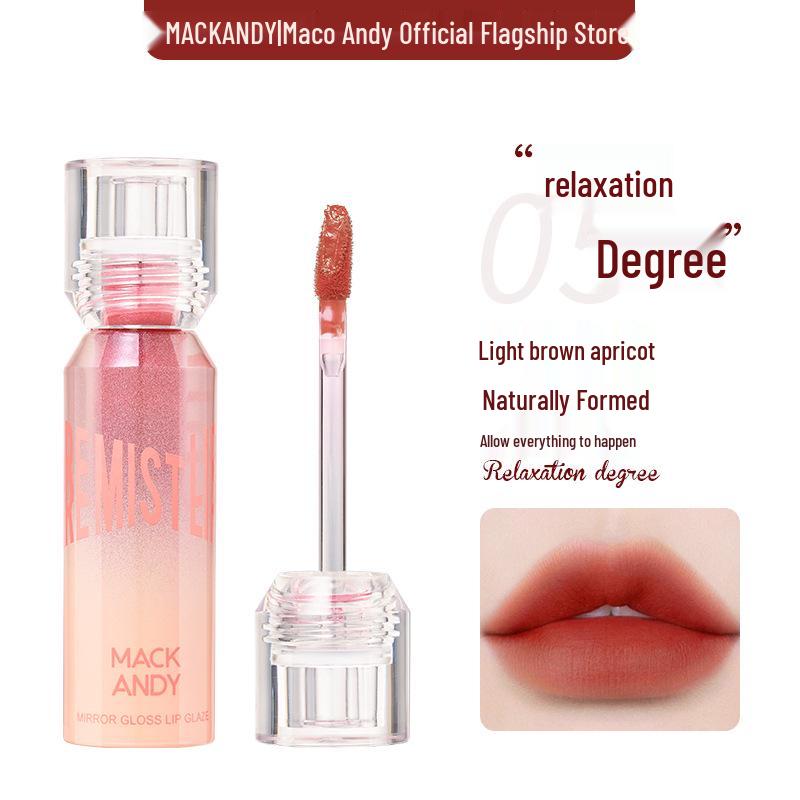 Mark Andy Air Nude Матовый бархатный блеск для губ - Увлажняющий, Стойкий, Пигментированный красно-коричневый оттенок