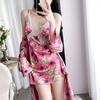 New women's summer ice silk pajamas sexy chest pads spring and autumn suspenders Internet celebrity shorts two-piece loungewear set
