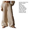 Damenhose Hohe Taille Weiter Bein Lockerer Schnitt Kordelzug Elastischer Bund Bohemian Stil Lang