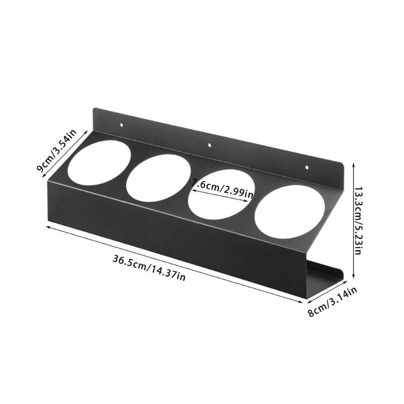 Professionelles Wandmontage-Lagerregal 4 Kapazität Sprühdosenhalter Metall-Sprühflaschenständer für Garage und Arbeitsbereiche