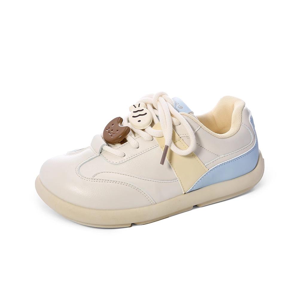 2025 Frühling neue dicksohlige deutsche Trainingsschuhe Damenmode vielseitige lässige Sportschuhe weichsohlige Studenten Schnür-Board-Schuhe