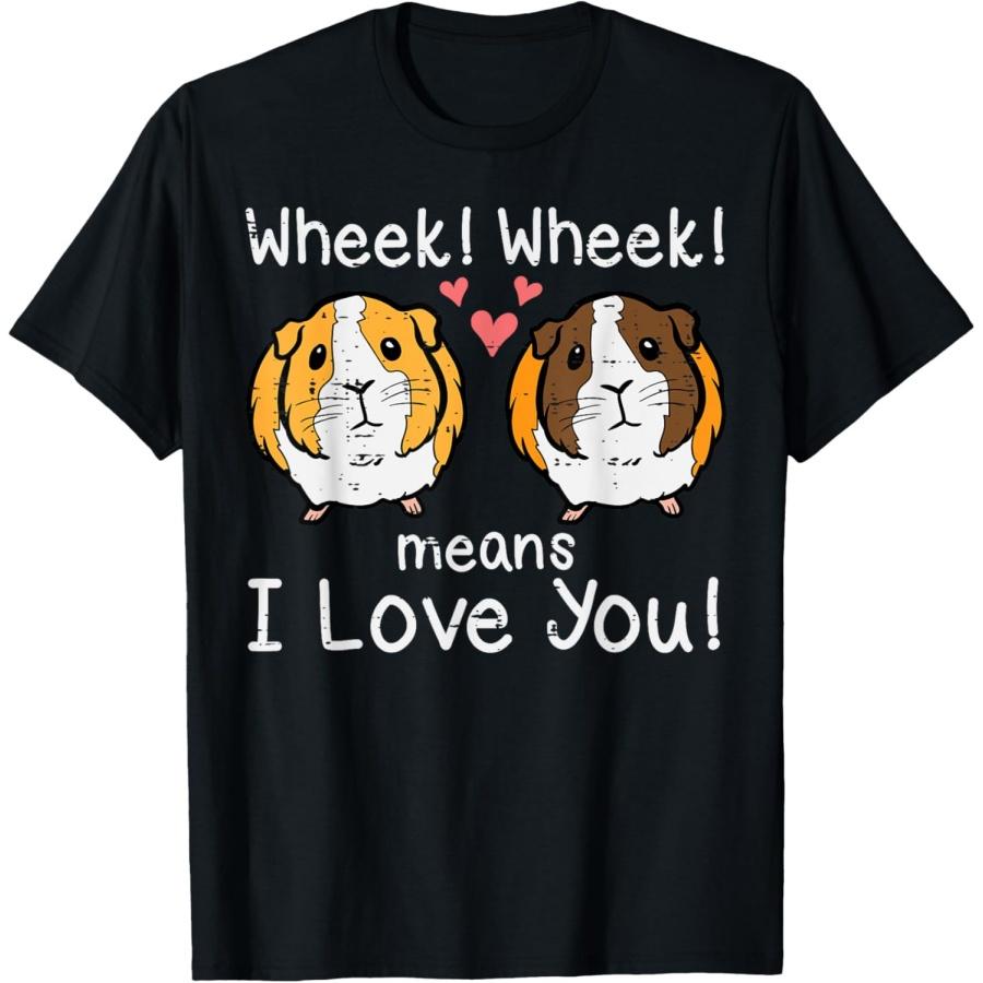 Морская свинка Вик-вик означает Я люблю тебя Кави Дети Женщины Мужчины Футболка S