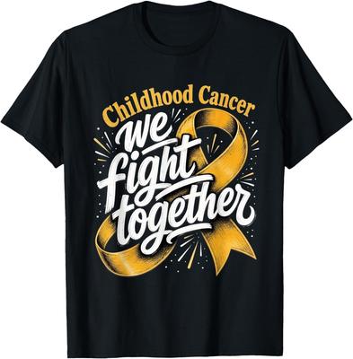 Family Support Childhood Cancer We Fight Together T-Shirt
