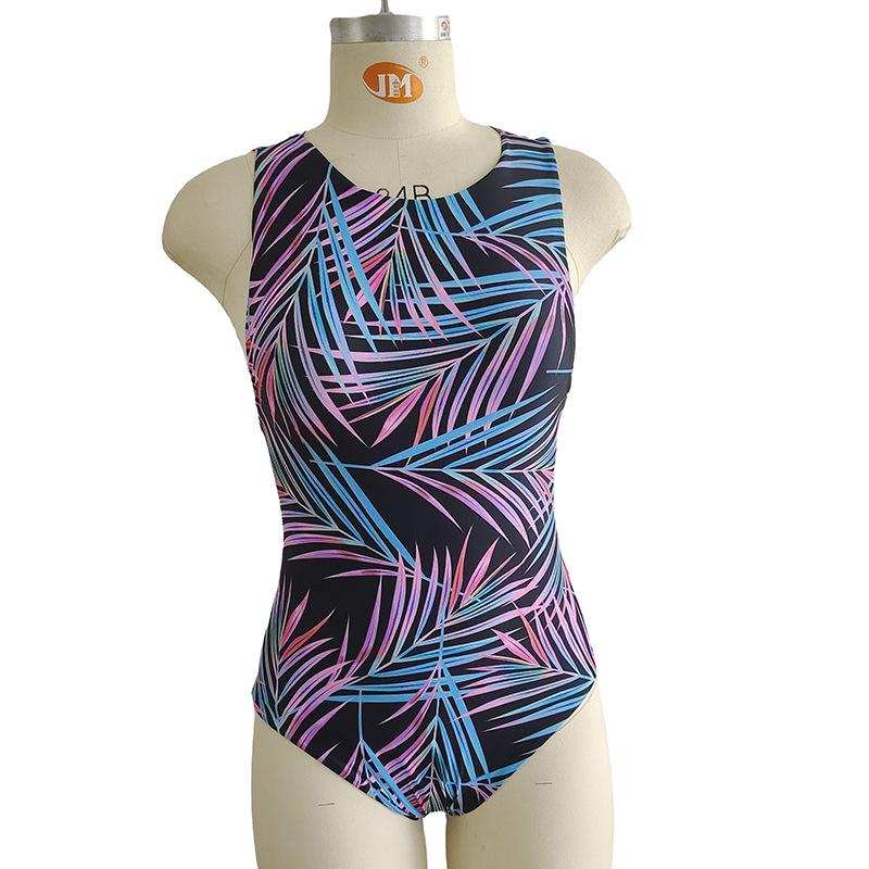 Tropical Print One-Piece Swimsuit 2023: European and American Style