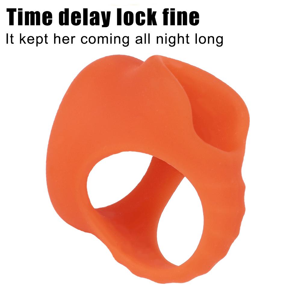 Enlarger Male Masturbation Bondage Ball Stretcher Delay Ejaculation Male Erotic Toys Silicone Penis Ring 4 Holes Cock Cage Sex Supplies