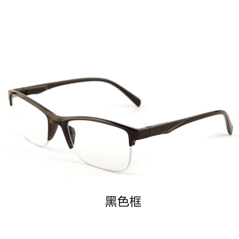 Fashion half frame high definition anti-blue reading glasses men in the elderly classic simple wear comfortable reading glasses
