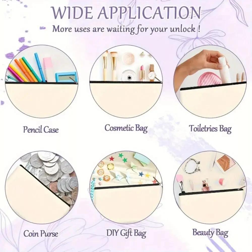 Portable Soft Travel Makeup Bags Printing Canvas Charger Storage Bag Large Capacity Multifunctional Cosmetic Bag Home