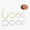Men Women 316L Surgical Steel Hinged Nose Rings Hoop for Nostril Septum Cartilage Helix Daith Tragus Rook Conch Lip Ear Lobe
