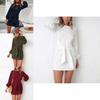 Luxurious Womens Long Sleeve Knit Bodycon Bandage Mini Dress For Chic Winter Style