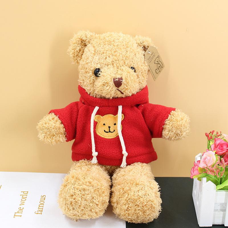 Teddy sweater bear creative dressing bear doll throw pillow plush toy rag doll birthday gift