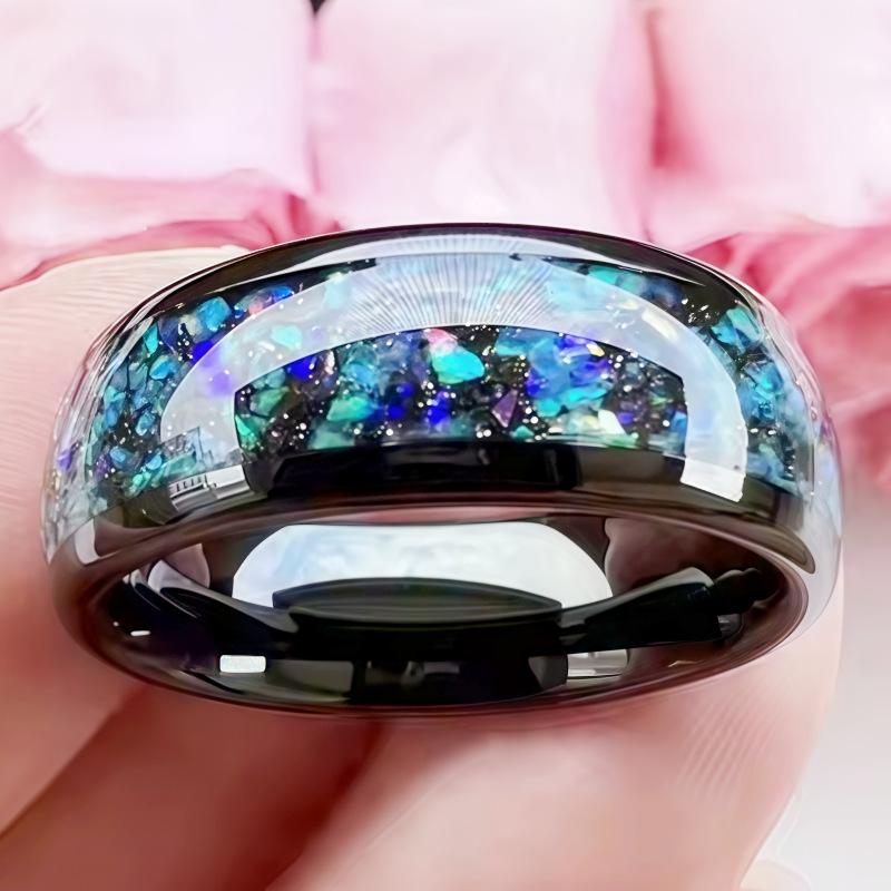 8mm Men's Dome Ring Simple And Fashionable Band