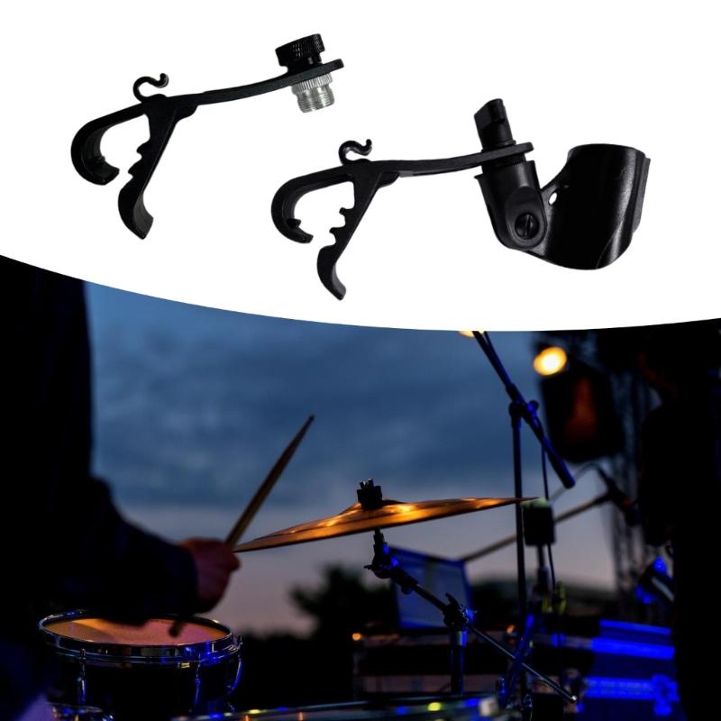 Drum Microphone Clip Holder Metal Percussion Clamp Holder Adjustable Mounting Bracket for Percussion Instrument