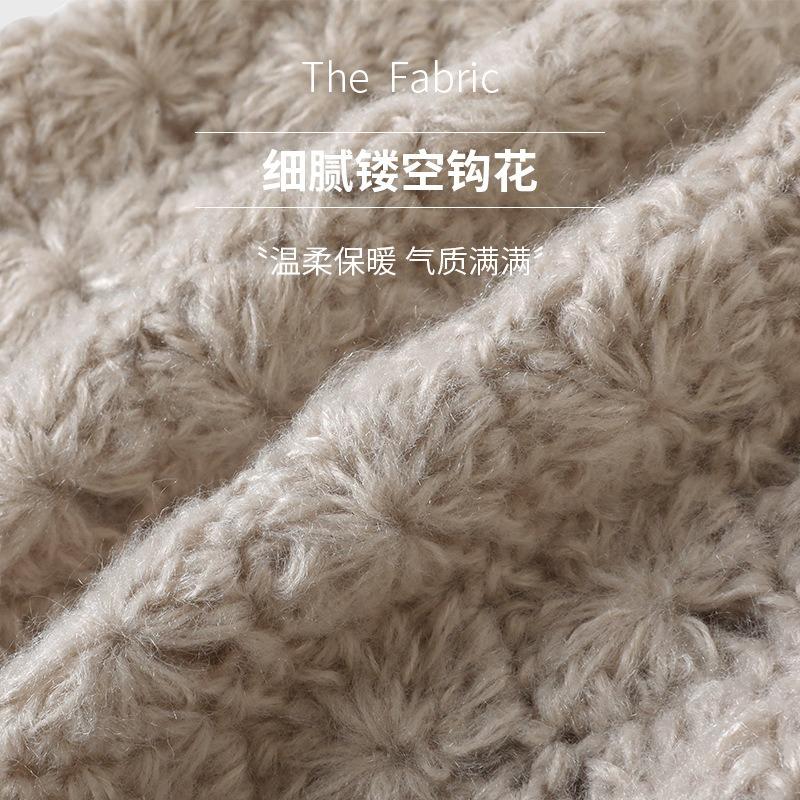 Autumn and Winter Flower Knitted Hat Versatile Casual Hat Fashionable Personality Niche Three-dimensional Crochet Pullover Hat