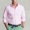 Polo Ralph Lauren SS22 Classic Cotton Oxford Long Sleeve Shirt Men Shirts Pink MNPOWOV16821981-999
