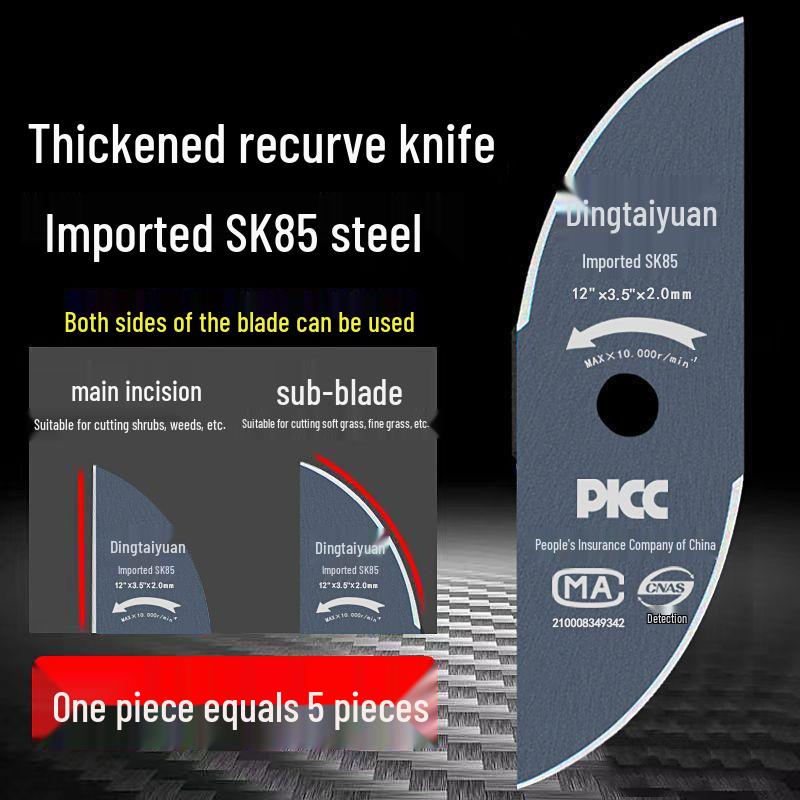 Universal Gasoline Lawnmower with Durable Dual-Sided High Manganese Steel Crescent Blade