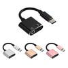 Fast Audio Convertor Headphone Jack Type-C To 3.5 Mm Adapter 2 In 1 Charging Cable Headset Splitter