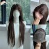 13*6 Brown Black Lace Wig for Women 26inch Long Straight Hair Wigs Natural Looking Headband Wig Synthetic Lace Wigs for Cosplay