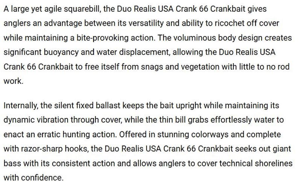 Duo Realis USA Crank 66 Floating Lure RUD3278 (2884)