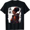 Samurai Black Girl Anime Warrior Afro African Pride T-Shirt Unisex