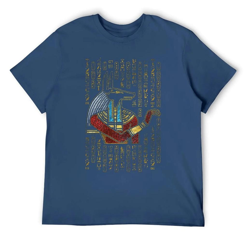 Egyptian Anubis Ornament Classic For Sale T-shirts Funny Graphic T-shirt Crewneck Motion  Nerd Leisure Eur Size