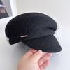 New Japanese Hats For Women Solid Plain Octagonal Newsboy Cap Ladies Summer Casual Straw Hat Beret Painter Cap Military Bonnets