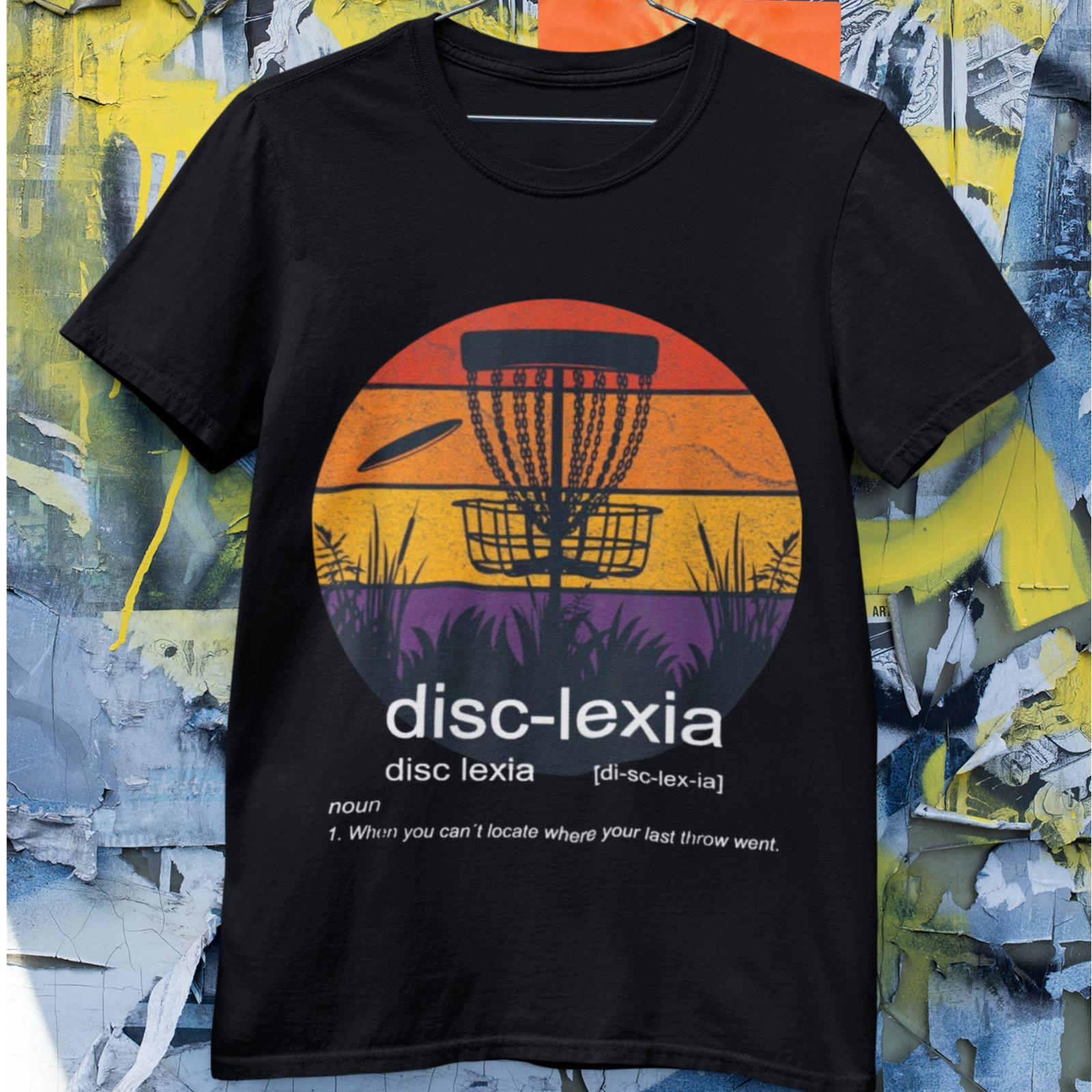 Funny Disc Golf Disc-lexia Definition T-Shirt Disc Golfer Humor Tee L