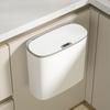 Space Saving Cabinet Trash Bin Motion Sensor Can, Wall Mounted Narrow Gap Garbage with Touchless Kitchen Container Automatic Open Lid, Hands Free for