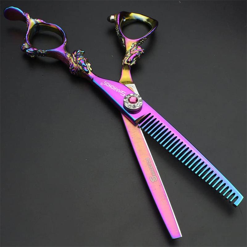 

Purple Colorful Hair Cutting Scissors Professional 6.0 Inch Stainless Steel Barbershop Hairdressing Razor Shear Hairdresser Tool