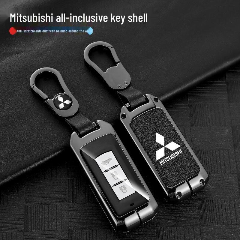 Mitsubishi Outlander, ASX, Pajero Key Case: Durable Metal Shell with Secure Buckle.