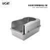 Stainless Steel Cat Litter Box Semi-Enclosed Design Cat Bedpans Anti-Scatter Pet Toilet for Easy Cleaning Durable Feline Supplie