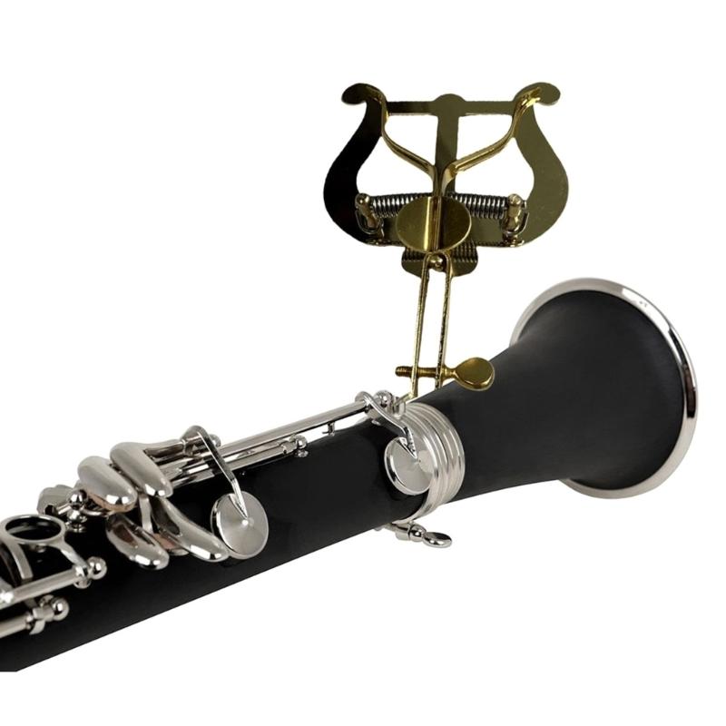 Secure Grip Music Stand Clip for Brass Instruments Metal Construction Foldable Design for Band Practice Performances