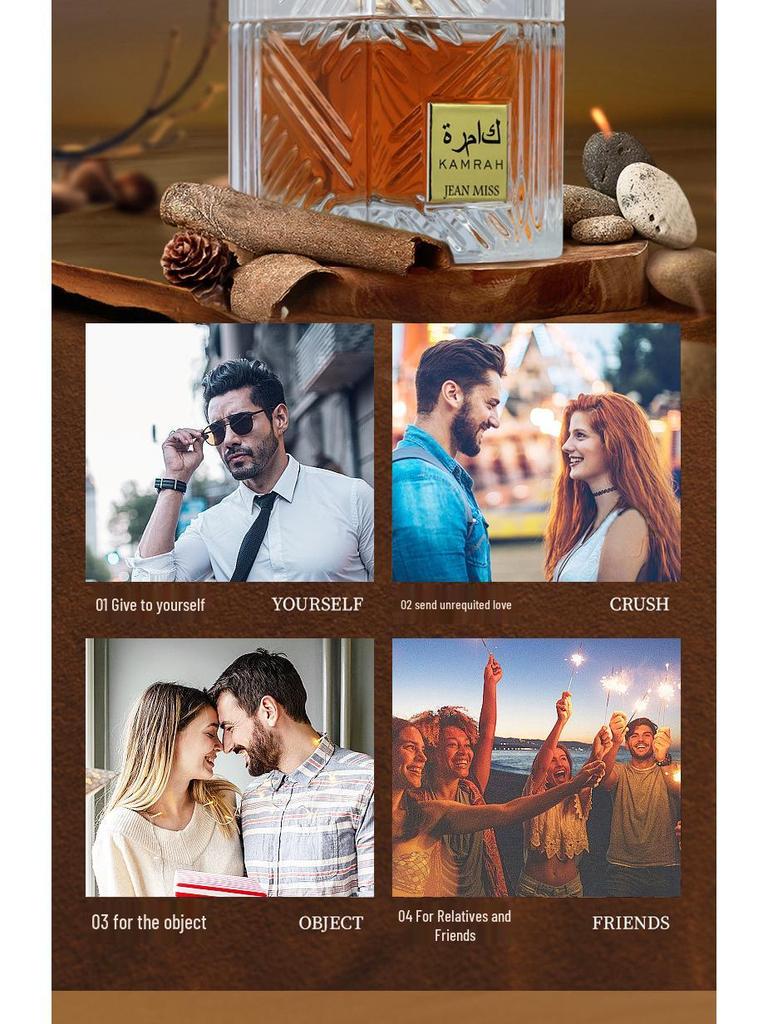 Kamra Men's Long-Lasting Strong Fragrance Arabic Perfume for Middle East Markets.