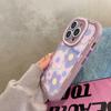 Uroczy Fioletowy Kwiat Modny Kwiatowy Odporny na Wstrząsy Bumper Etui na Telefon Dla Iphone 14 Pro Max 11 12 13 Pro Max Przezroczyste Miękkie Etui z Tylną Pokrywą