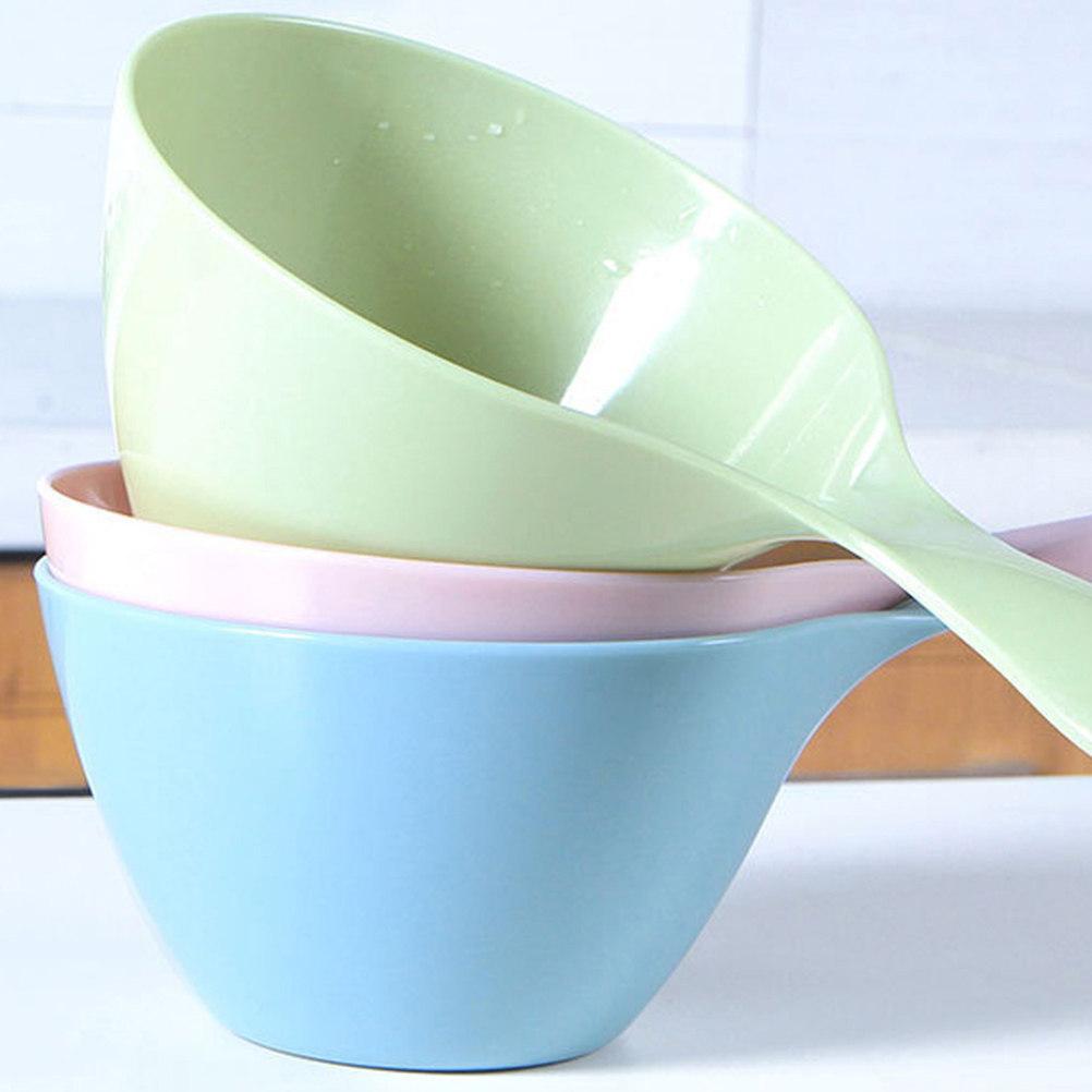 1Pcs Wide Handle Plastic Water Ladle Thickened Water Dipper Multipurpose for Home Kitchen Bathing Flower Watering Pink