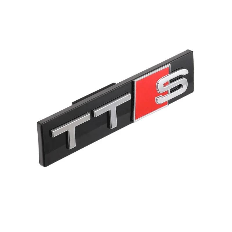 3D ABS Chrom Schwarz Logo S3 S4 S5 S6 S7 S8 Emblem Auto Frontgrill Abzeichen Für Audi RS3 4 5 6 7 8 Auto Styling Zubehör
