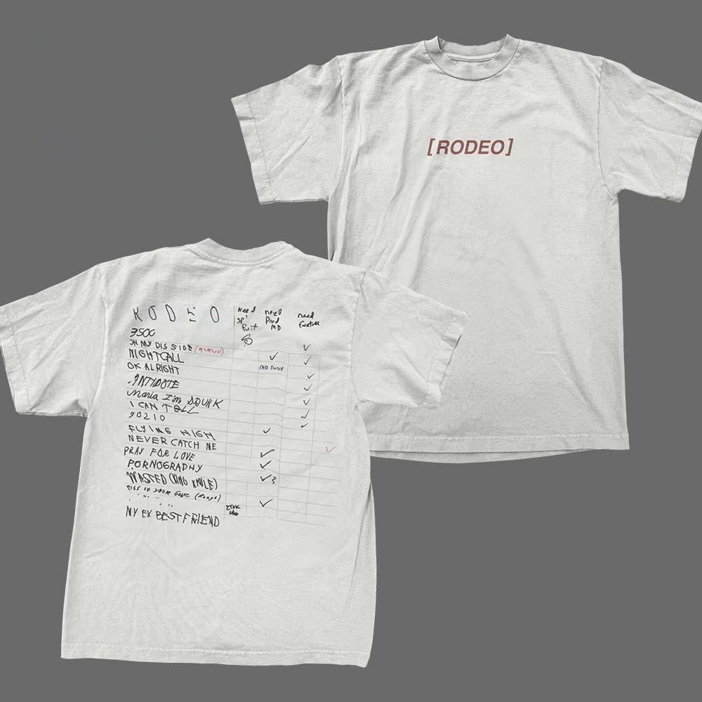 

Rodeo 10 Years Anniversary Jim Joe White Board Two Sided T-Shirt 3XL