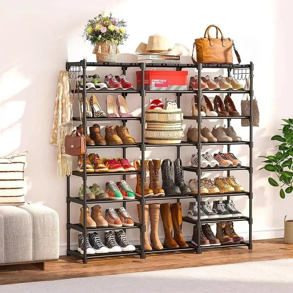 1PC Simple Shoe Rack Durable Shoe Storage Rack Easy To Assemble Shoe Storage Container Multifunctional Display Rack Home Storage