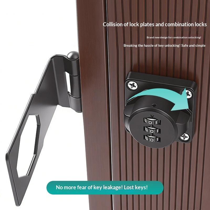 Cabinet Password Lock Drawer Lock 3-Digit Combination Password Lock Security Door Bolt Anti-theft Household Cabinet Hardware