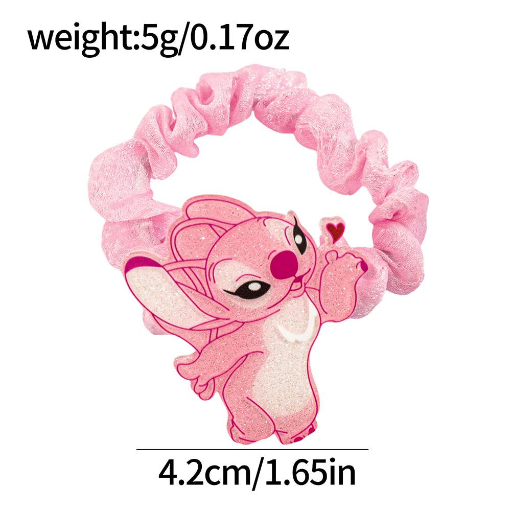 

1pc/5pcs Disney Angel Series Pink Hair Ties Cute Unique Hair Accessories Daily Practical Hair Bands Easy to Tie Your Hair