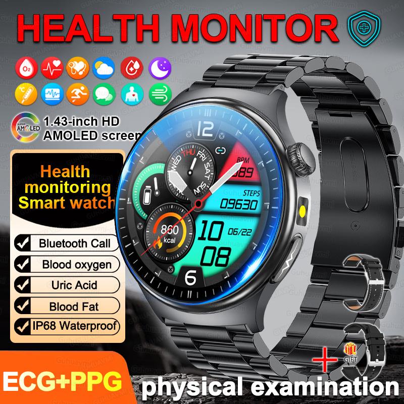 2026New Health Diagnosis Smart Watches Men Sport ECG Heart Rate Blood Pressure Uric acid Waterproof Smartwatches For Men women