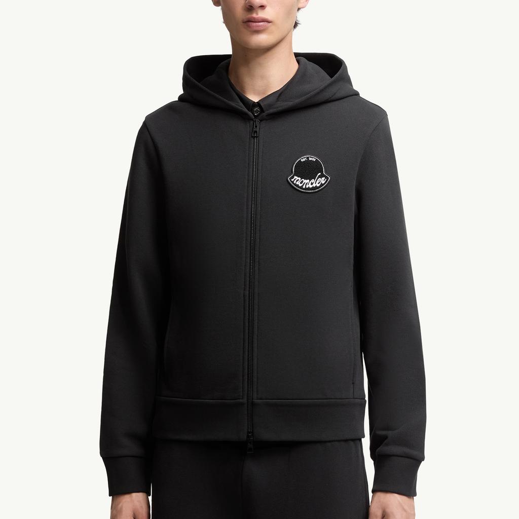 Moncler Logo Patch Zipped Hoodie K20918G0002389AZU998