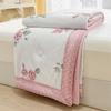 Pink Rose Smooth Air Condition Comforter Lightweight Floral Summer Quilt with Ice Silk Cooling Comforters Four Seasons Universal