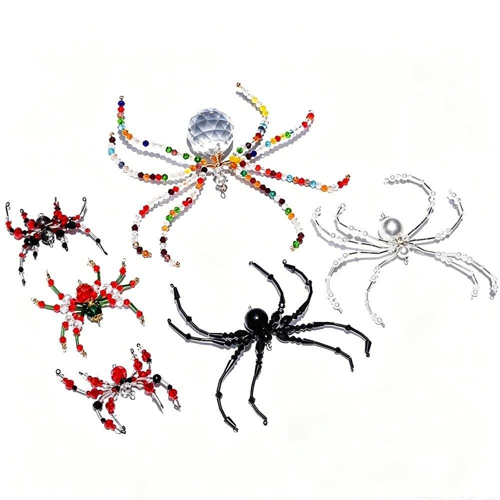 Beaded Beaded Spider Pendant Crystal-Like Faceted Beads Spider Party Decor  Window Display