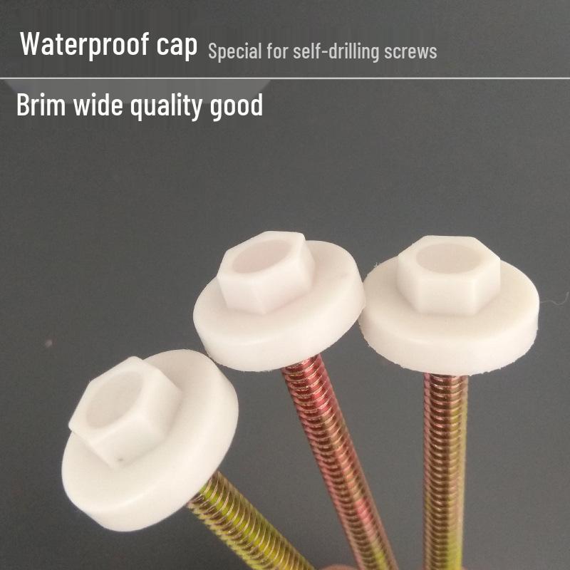 Waterproof Hexagonal Swallow Tail Self-Tapping Screw with Color Steel Resin Tile Nail and Plastic Protective Cap
