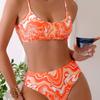 Nuovo Set da Tre Pezzi Sexy Stile Europeo e Americano Pantaloni a Angolo Largo Gonna in Garza Costume da Bagno Bikini per Vacanze alle Terme Spiaggia