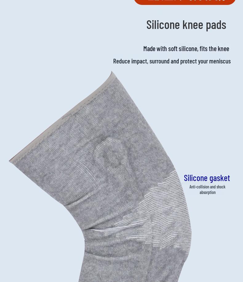 Elastic Knee Pads for Sports: Anti-slip, Patella Compression, Leg Warmth, Protective Gear for Basketball, Running, and Mountaineering