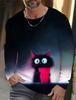 Funny 3D Chicken Print Men's Long Sleeve T-shirt New Autumn Oversized Pullover Hip Hop Punk Clothing Casual Fashion Top