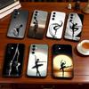 Ballet Dancer Phone Case For Samsung Galaxy A73,A72,A71,A70,A53,A52,A51,Soft Silicone Black Cover