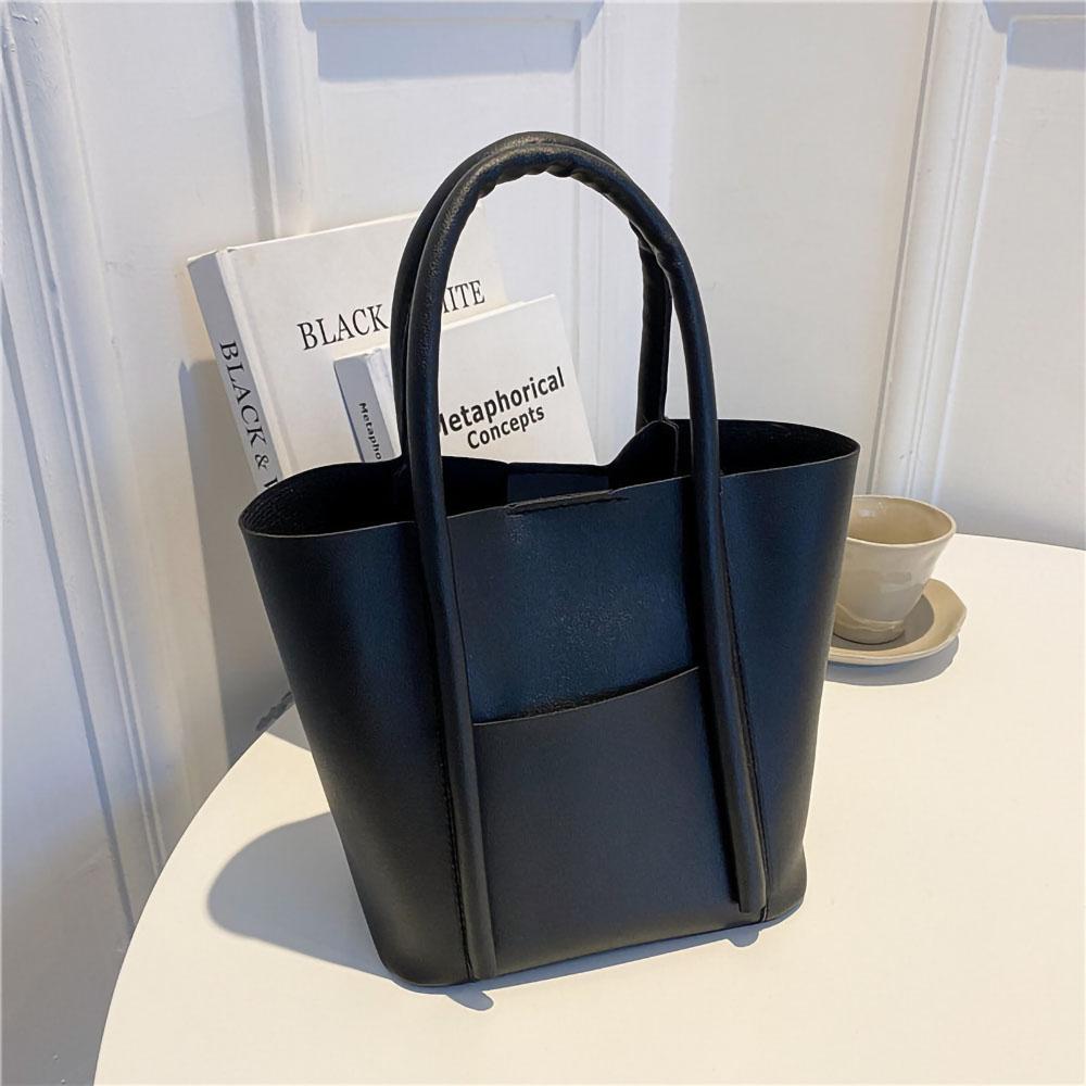 

1pcs Large-Capacity Handbag Texture Handbag Female Fashion Simple Joker Handbag Fashion Leisure Lady S Large Capacity Bag