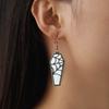 Gothic Lightwight Earring Acrylic Spiderweb Coffin Stud Earrings Eye Catching Hollow Bat Earrings Ornaments Women Girl